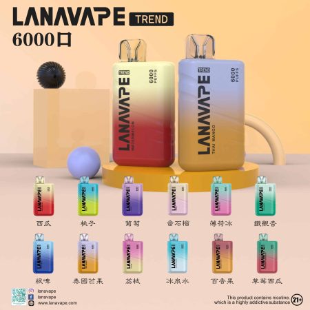 lana trend 拋棄式電子煙-一次性電子菸推薦-lana6000口-超高CP值-台灣現貨